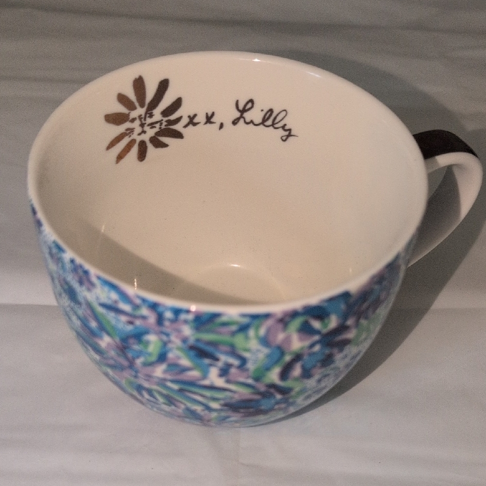 Lilly Pulitzer Floral Blue and Green Mug